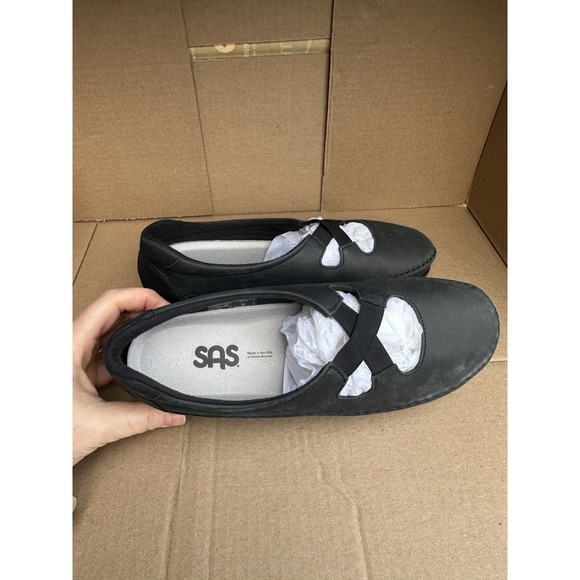 SAS Crissy Slip On Loafer Black Leather Tripad Cool Step Women's 8.5M NWOB - Picture 6 of 8